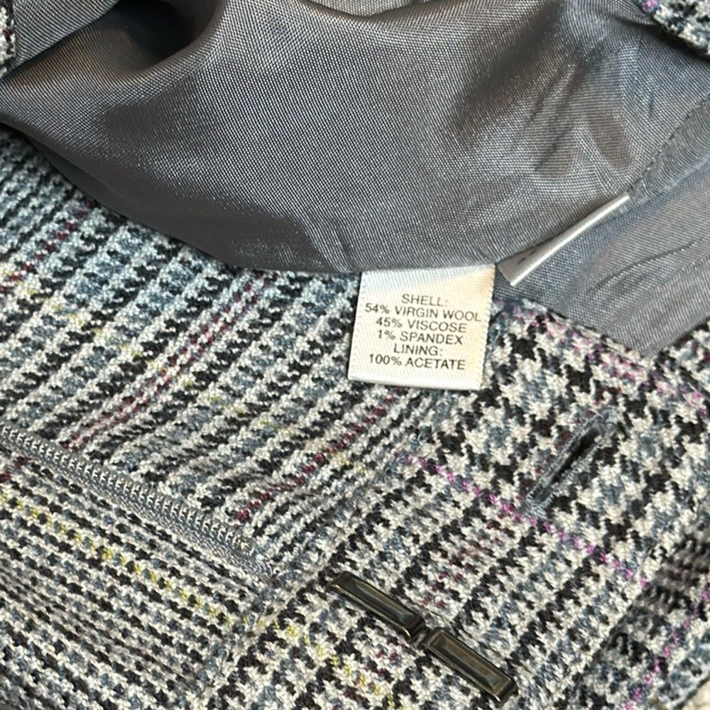 ANN TAYLOR WOOL BLEND HERRINGBONE FLAT FRONT LINED WIDE LEG TROUSER PANTS - Picture 11 of 11
